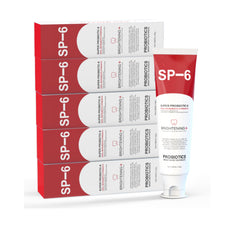 SP-6 Probiotic Whitening Toothpaste 4.9 oz — Fluoride-free, minty fresh, 6 probiotics for gum health