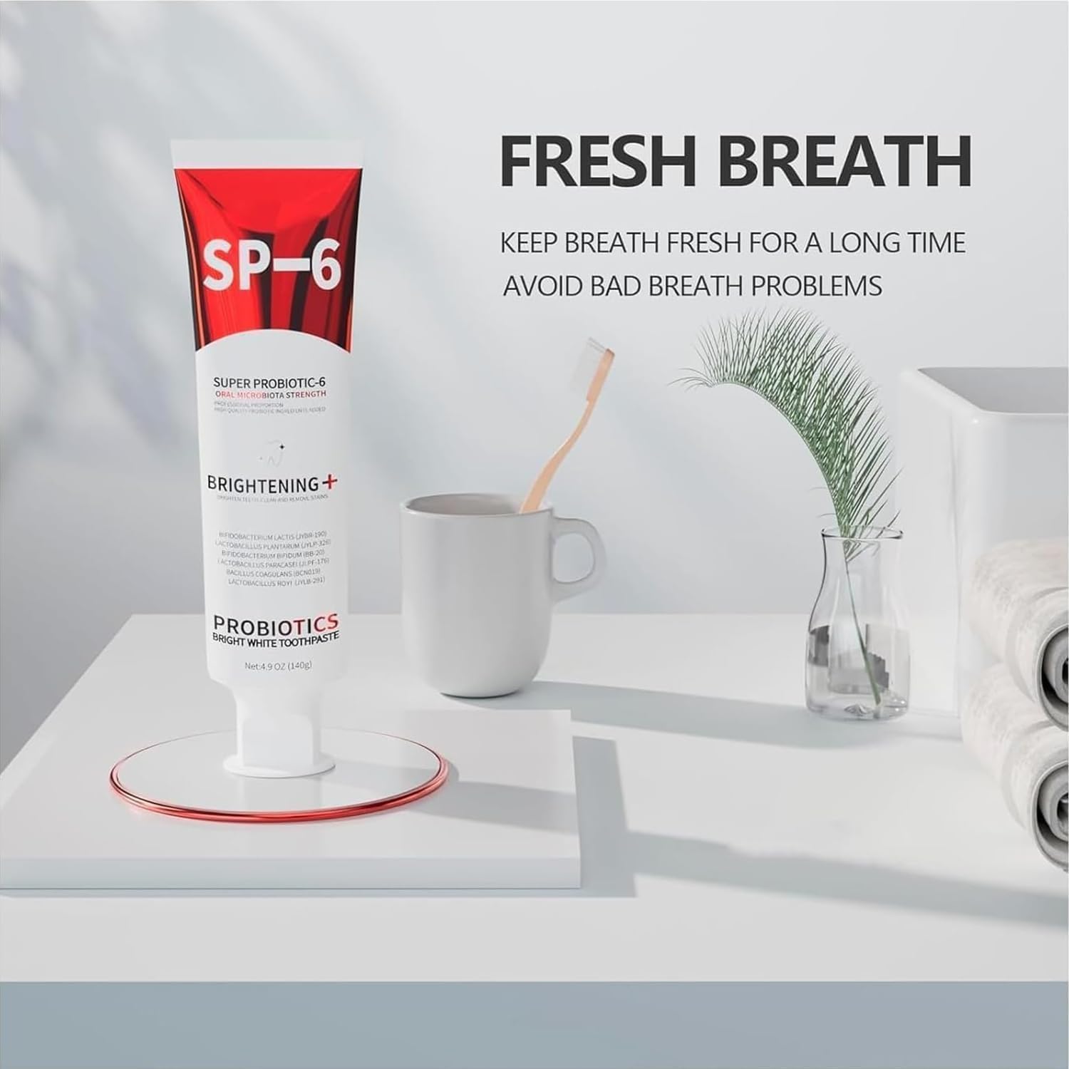 SP-6 Probiotic Whitening Toothpaste tube