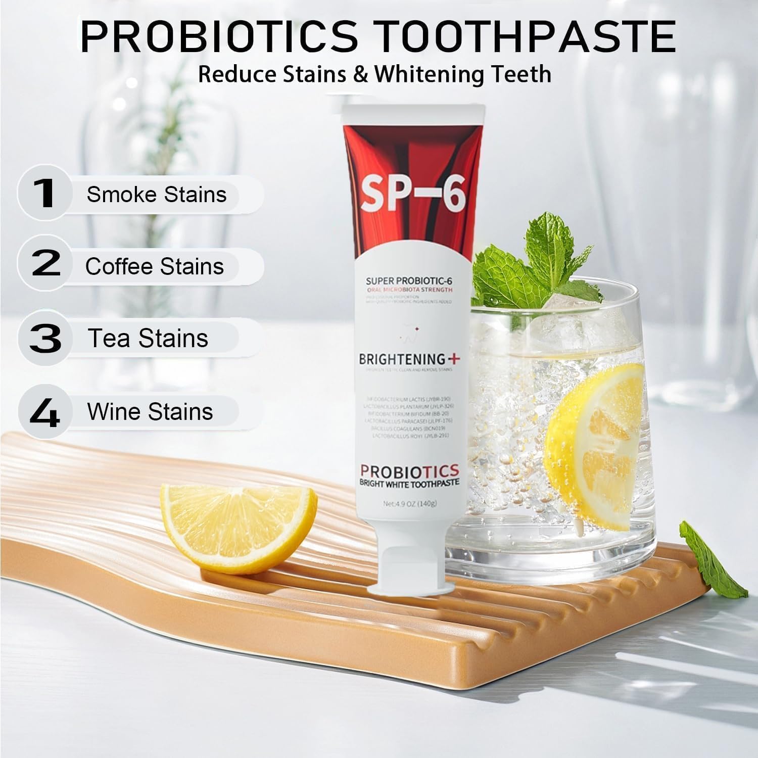 Toothbrush with SP-6 Probiotics toothpaste