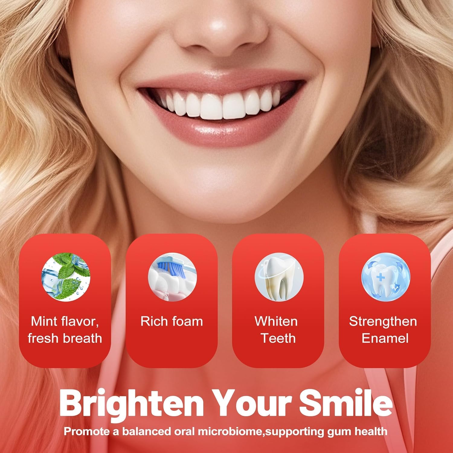 Graphic illustration of 6 probiotic strains for oral health