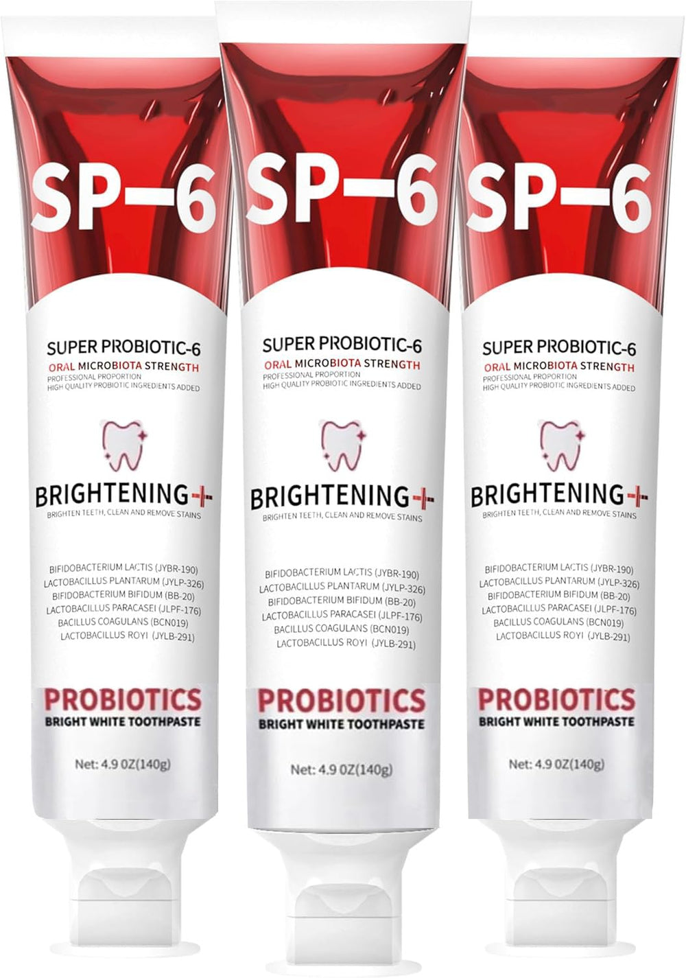 SP-6 Probiotics Whitening Toothpaste bottle with label