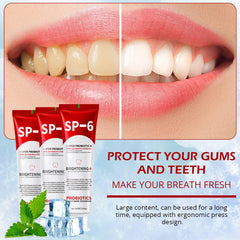 Packaging highlight Fluoride-Free and Enamel-Safe features