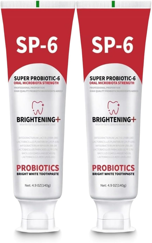 SP-6 Probiotics Whitening Toothpaste bottle with mint label
