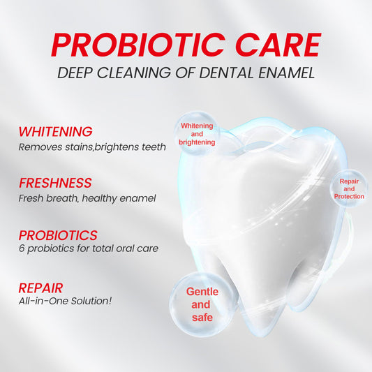 SP-6 toothpaste packaging featuring 6 probiotics