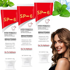 SP-6 Ultra Whitening Toothpaste package and tube