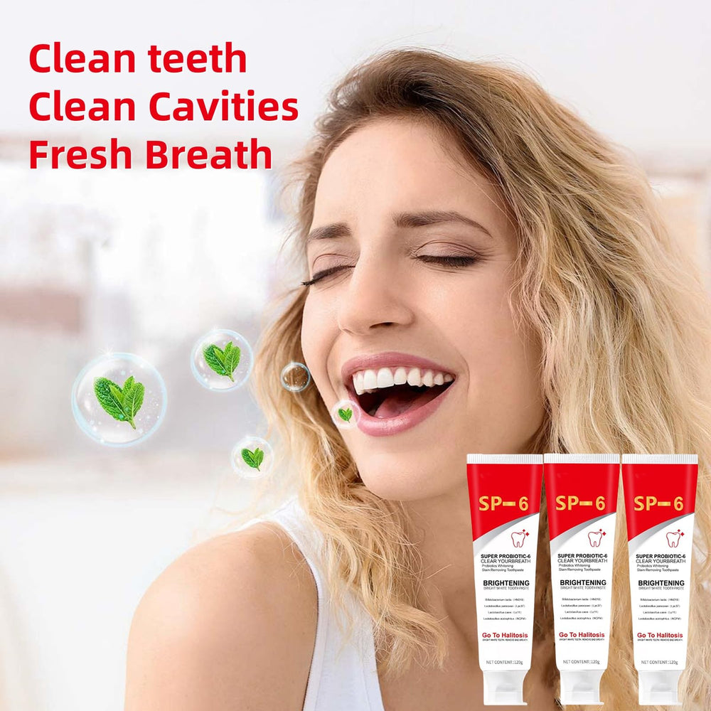 Brushing with SP-6 toothpaste for daily oral care