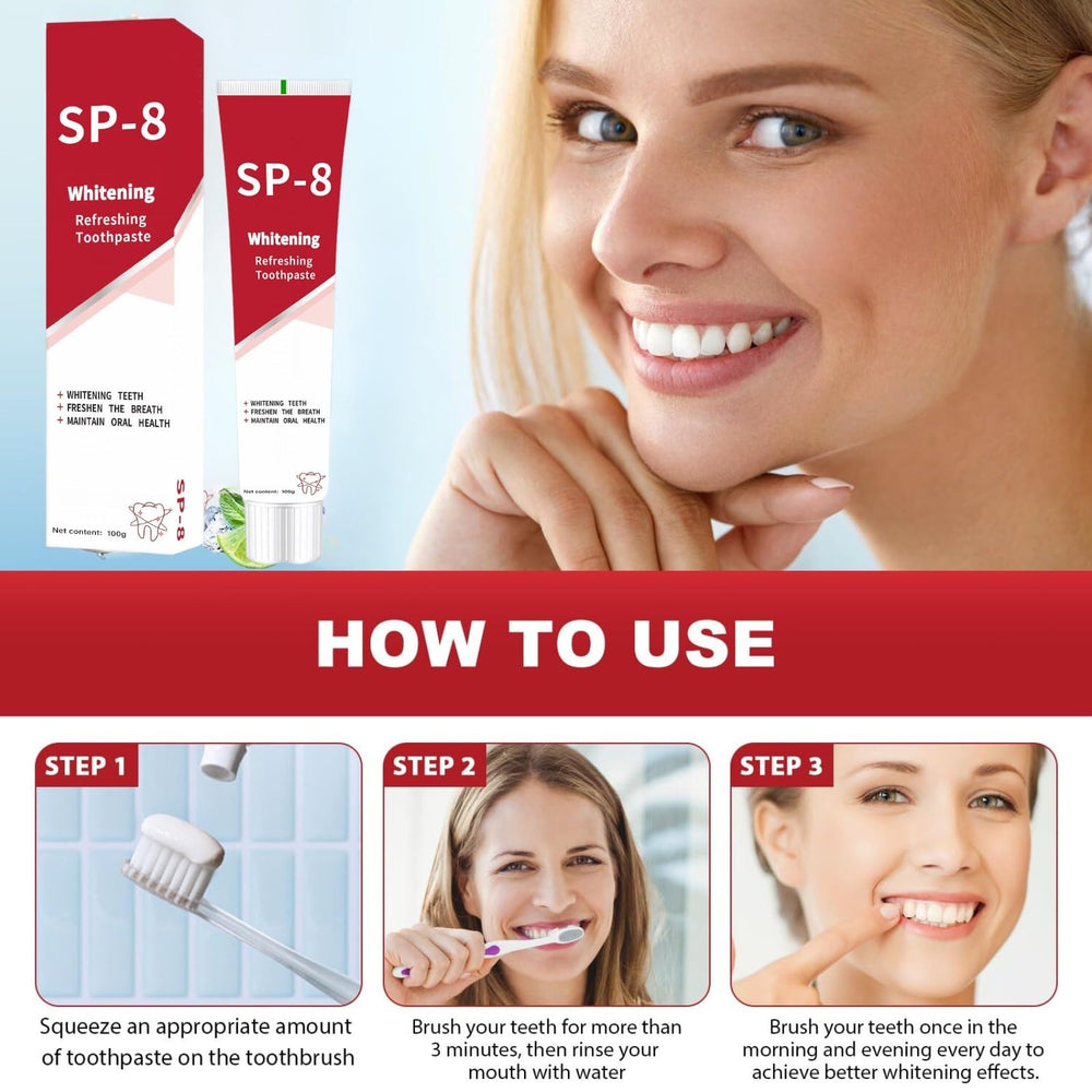 Packaging and branding of SP-8 Probiotic Toothpaste