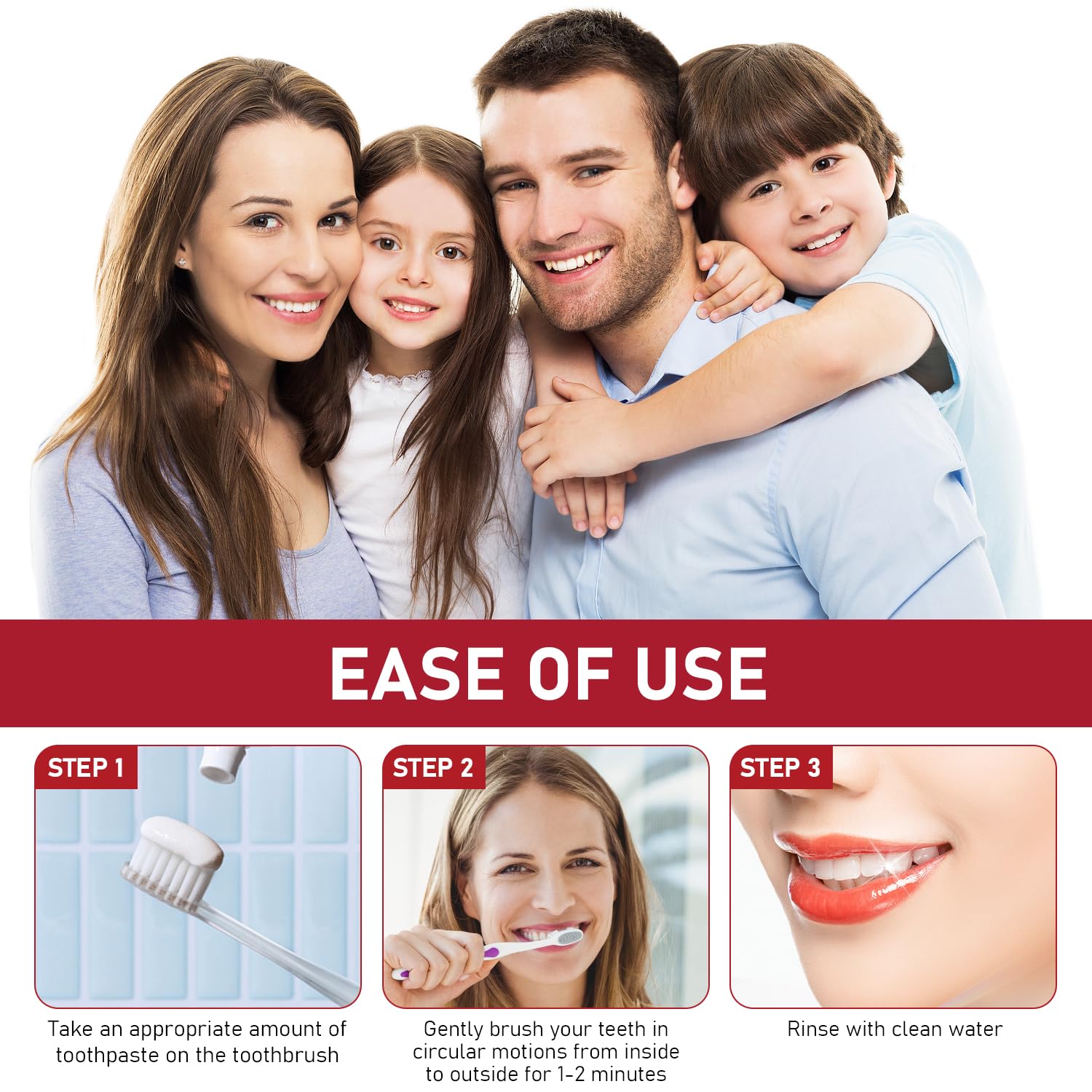 Usage: brushing with SP-8 probiotic toothpaste