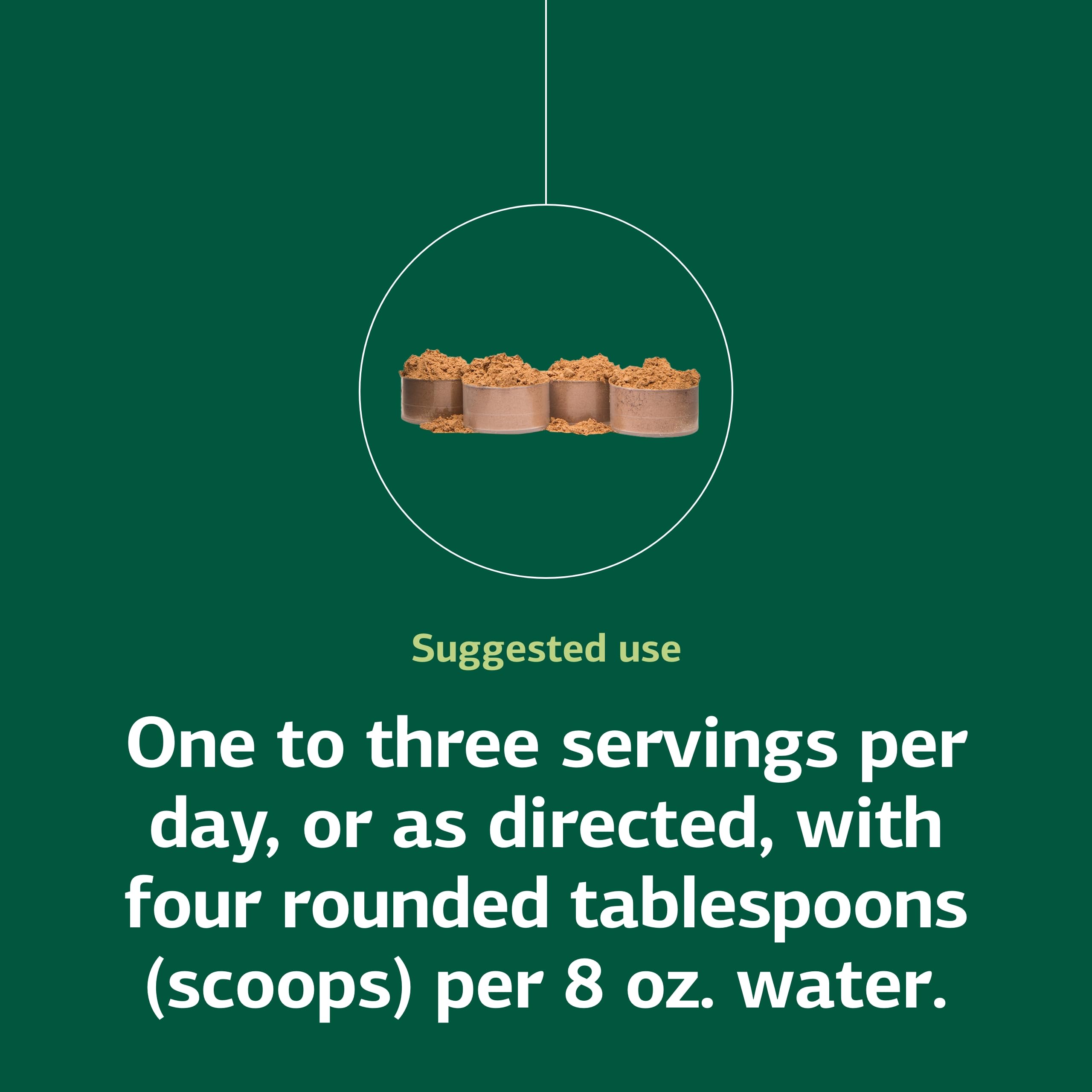 Serving scoop alongside SP Complete chocolate supplement