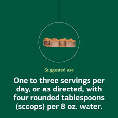 Serving scoop alongside SP Complete chocolate supplement