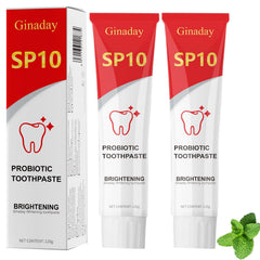Front view of 2-pack SP10 Probiotic Whitening Toothpaste