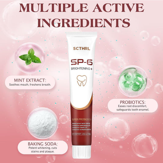 Front and side view of SP-6 toothpaste tube