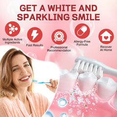 Close-up of SP8 toothpaste label fluoride-free probiotic-infused