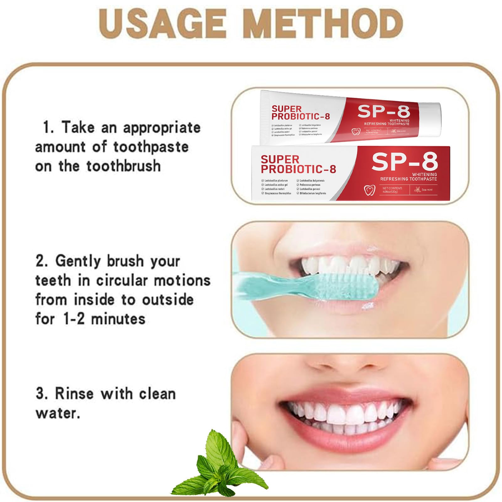 SP8 toothpaste packaging 2-pack with 4.23 oz tubes