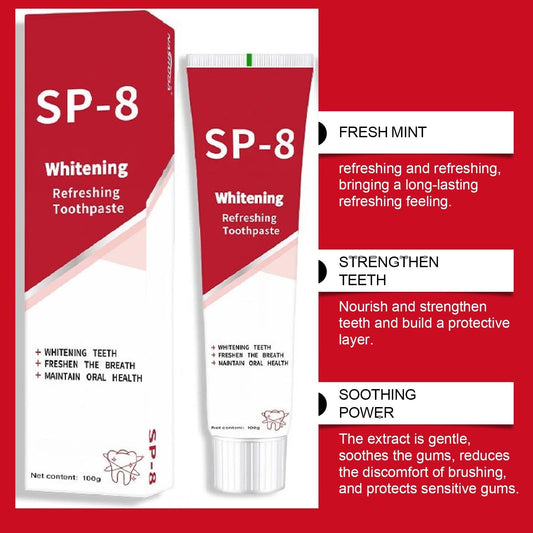 SP8 Toothpaste 2-Piece Pack back packaging