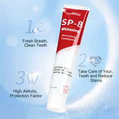 Fresh breath concept with SP-8 toothpaste