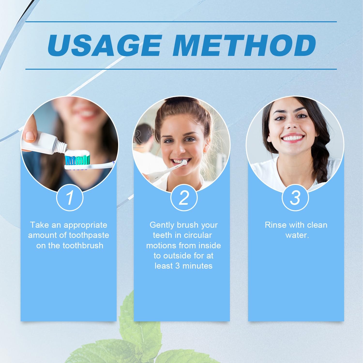 Person smiling while using SP-8 toothpaste
