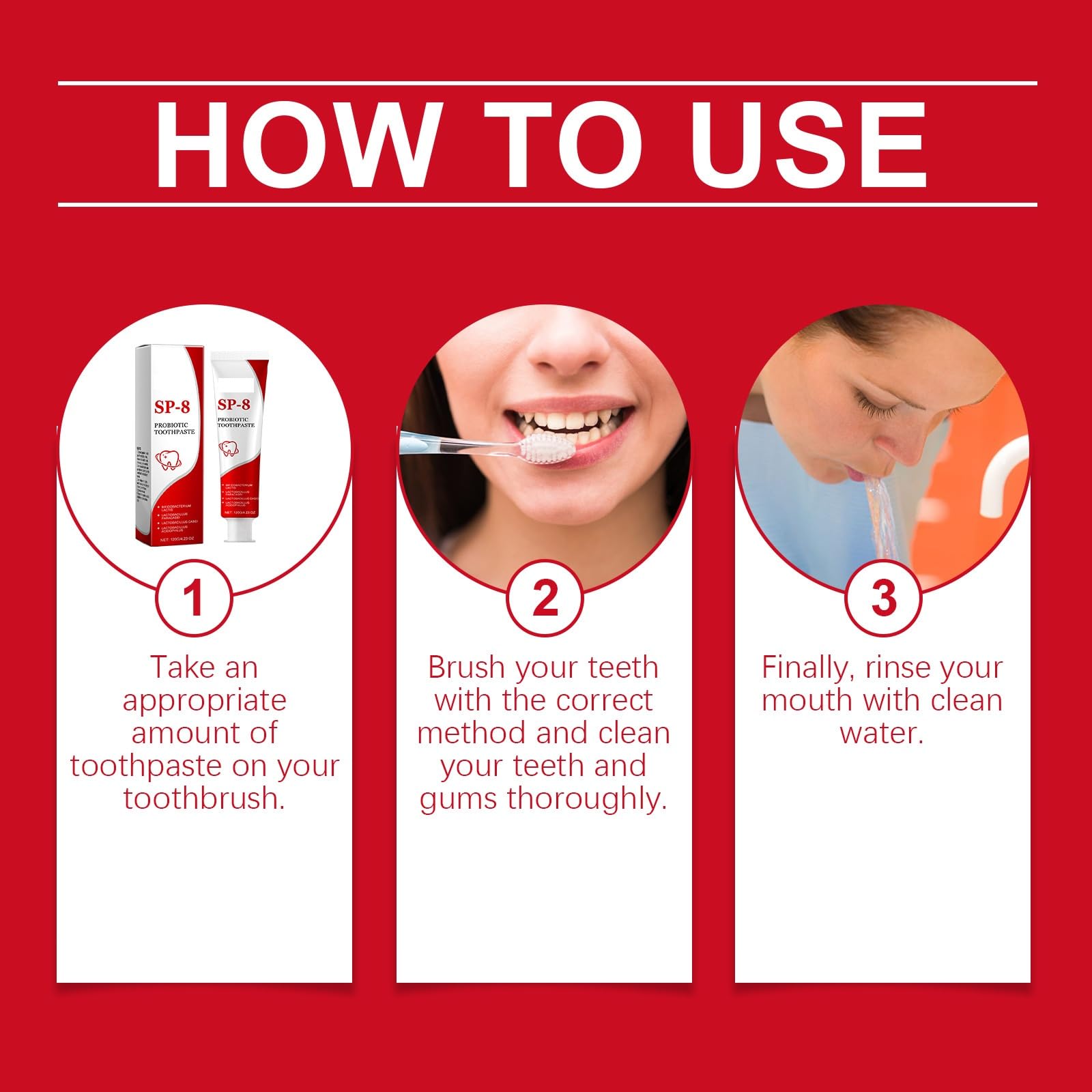 SP8 toothpaste usage guide