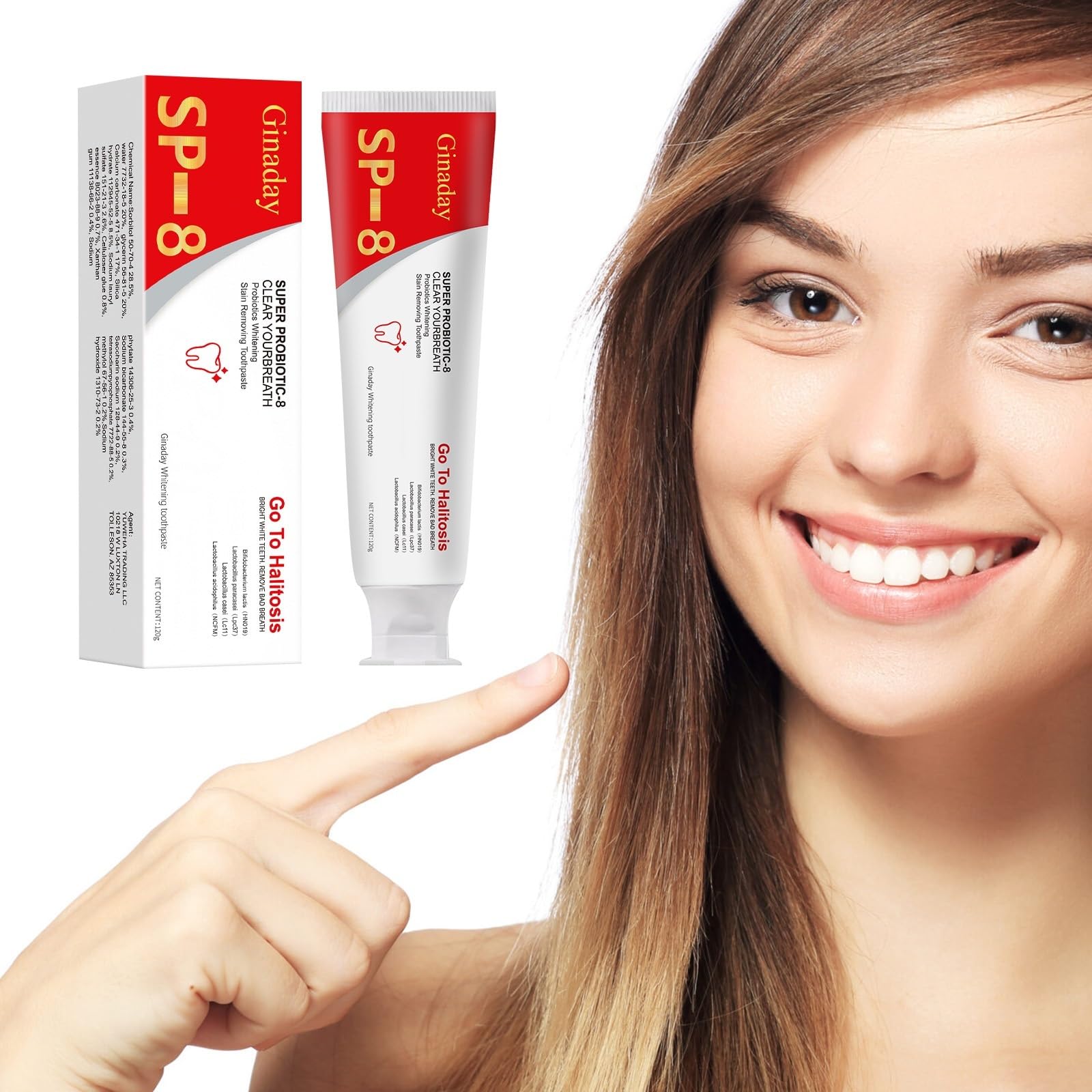 Whitening toothpaste splash with mint flavor