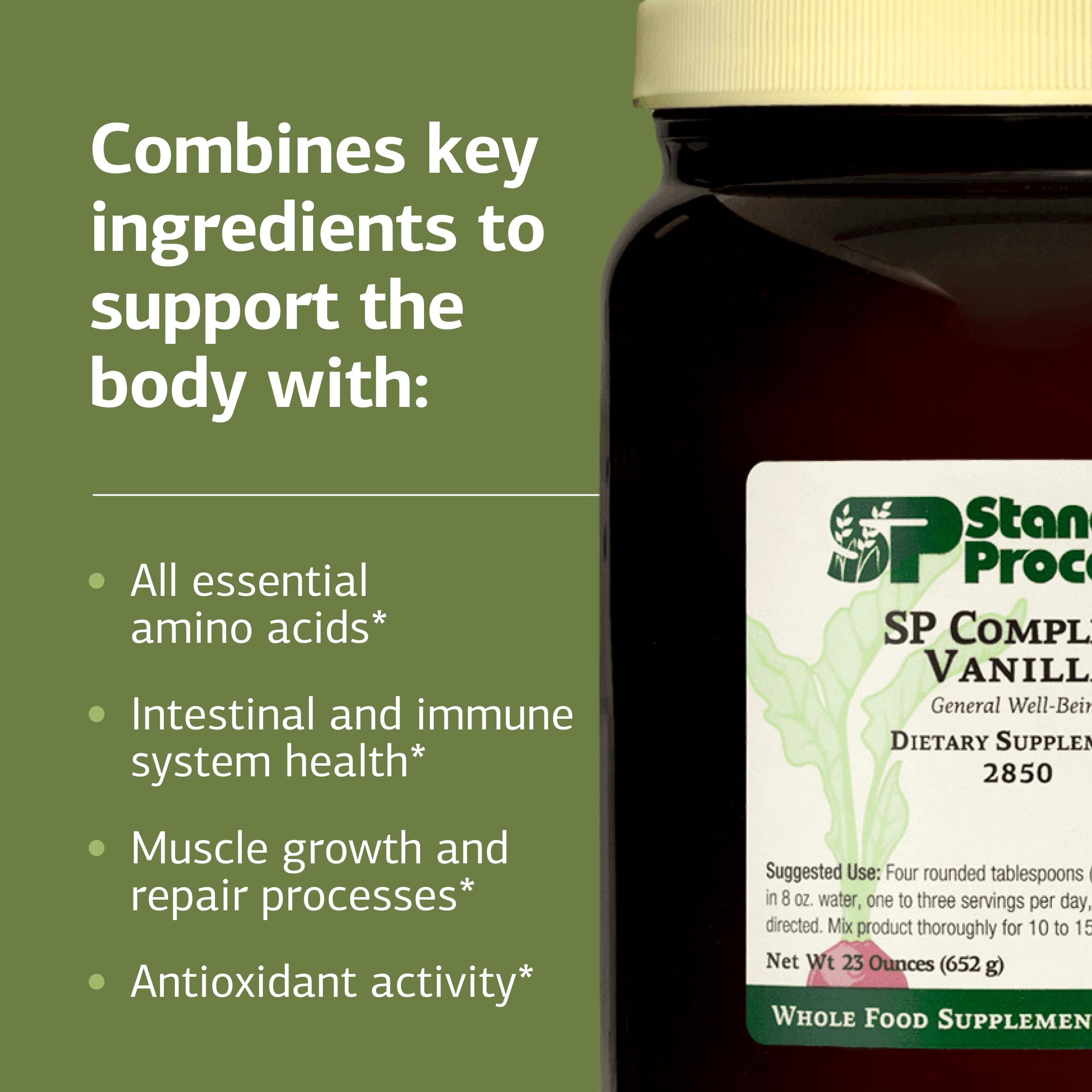 Packaging of SP Complete Vanilla 23 oz