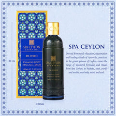 Close-up of De-Stress Calming Body Massage Serum texture