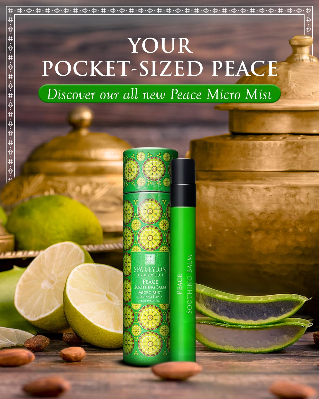 SPA CEYLON PEACE spray works for all skin types and comfort.