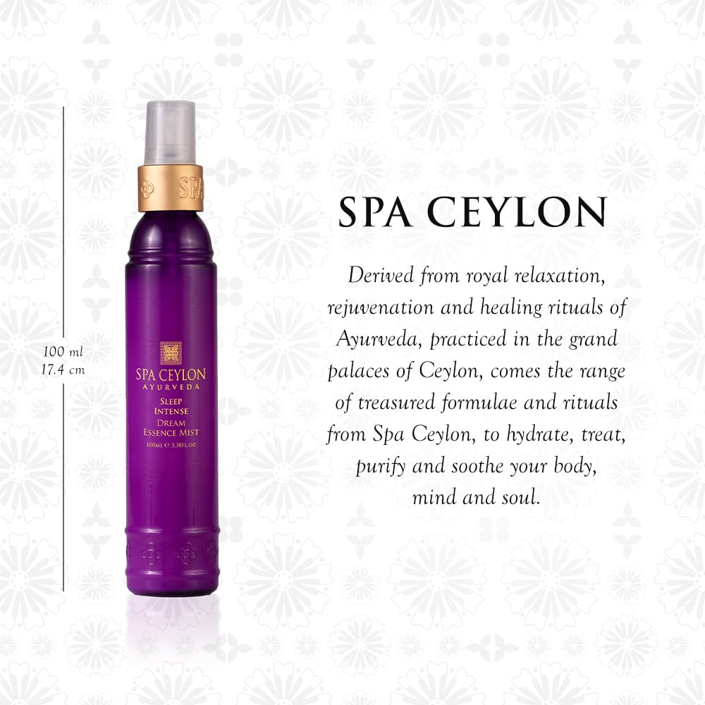 SPA CEYLON Sleep Intense Dream Essence Mist spray close-up highlights light, refreshing application