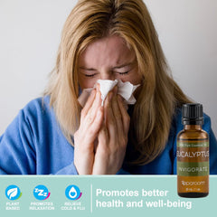 Woodsy minty aroma notes of SpaRoom Eucalyptus oil
