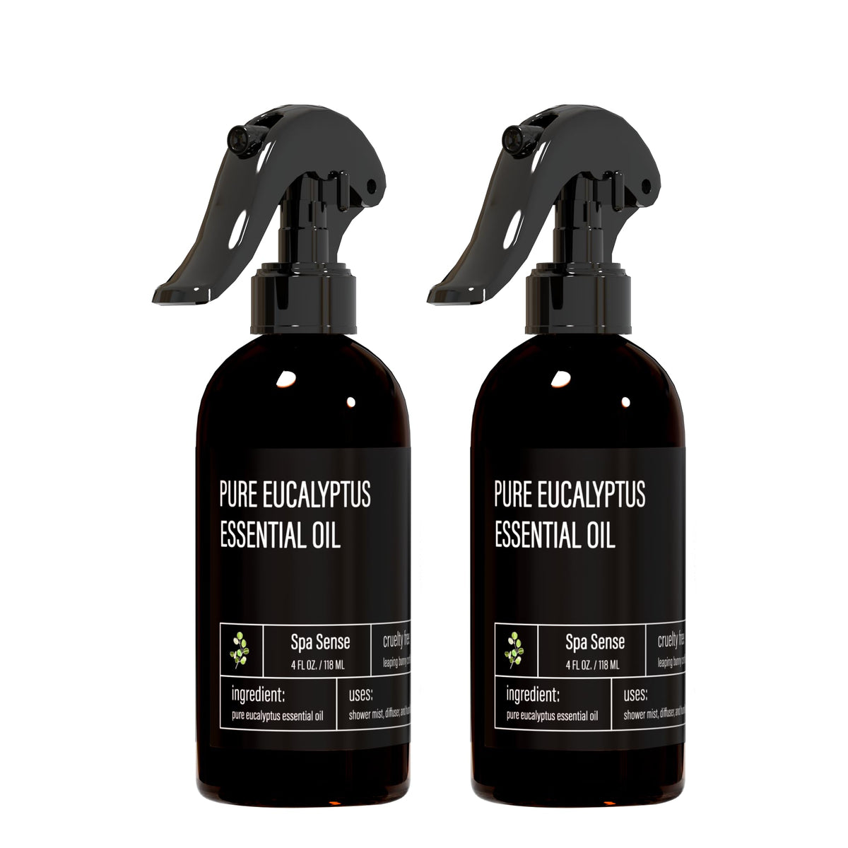 Spa Sense Eucalyptus Shower Mist bottle with spray nozzle