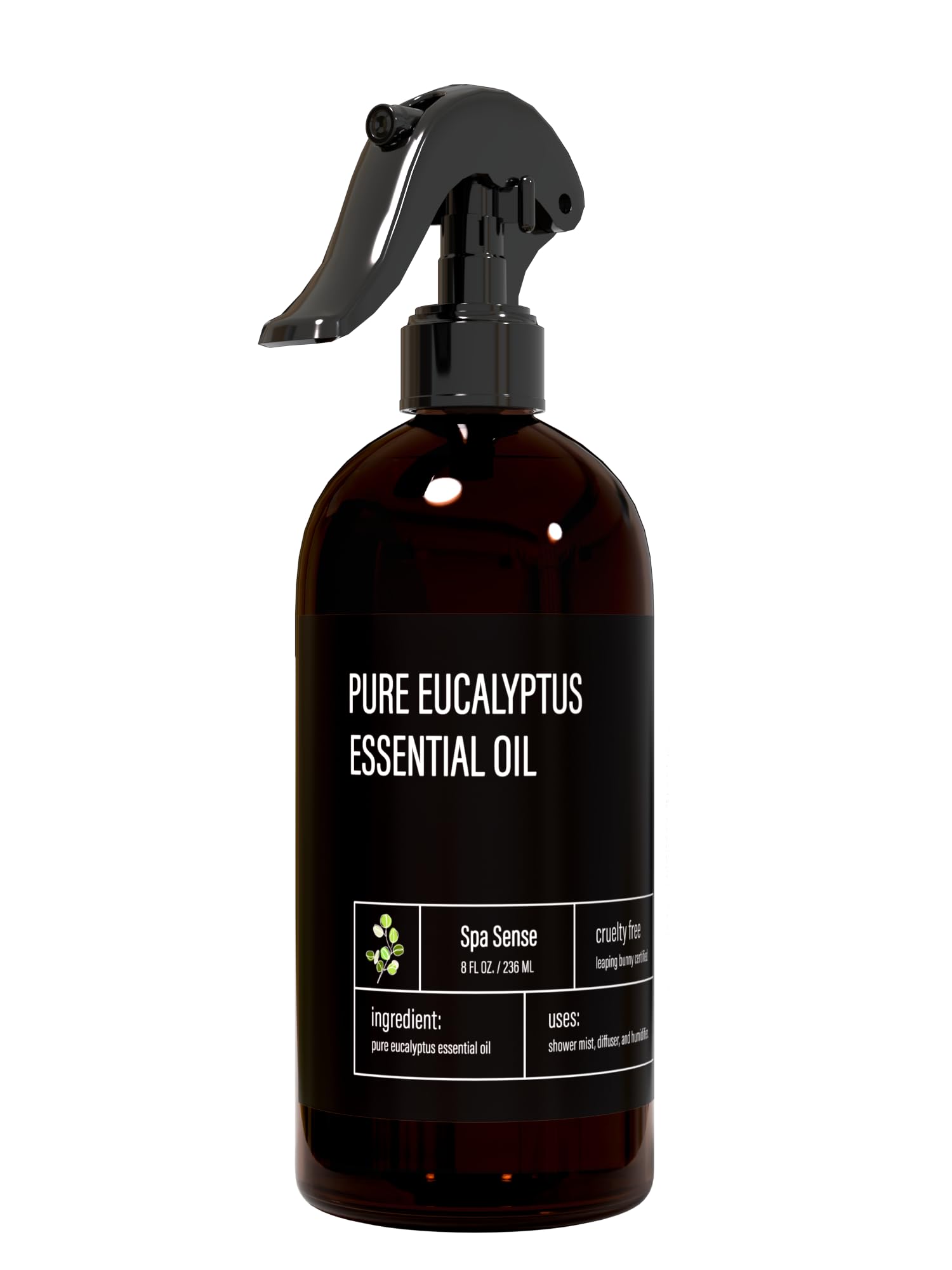 Spa Sense Eucalyptus Shower Mist bottle 8oz front view