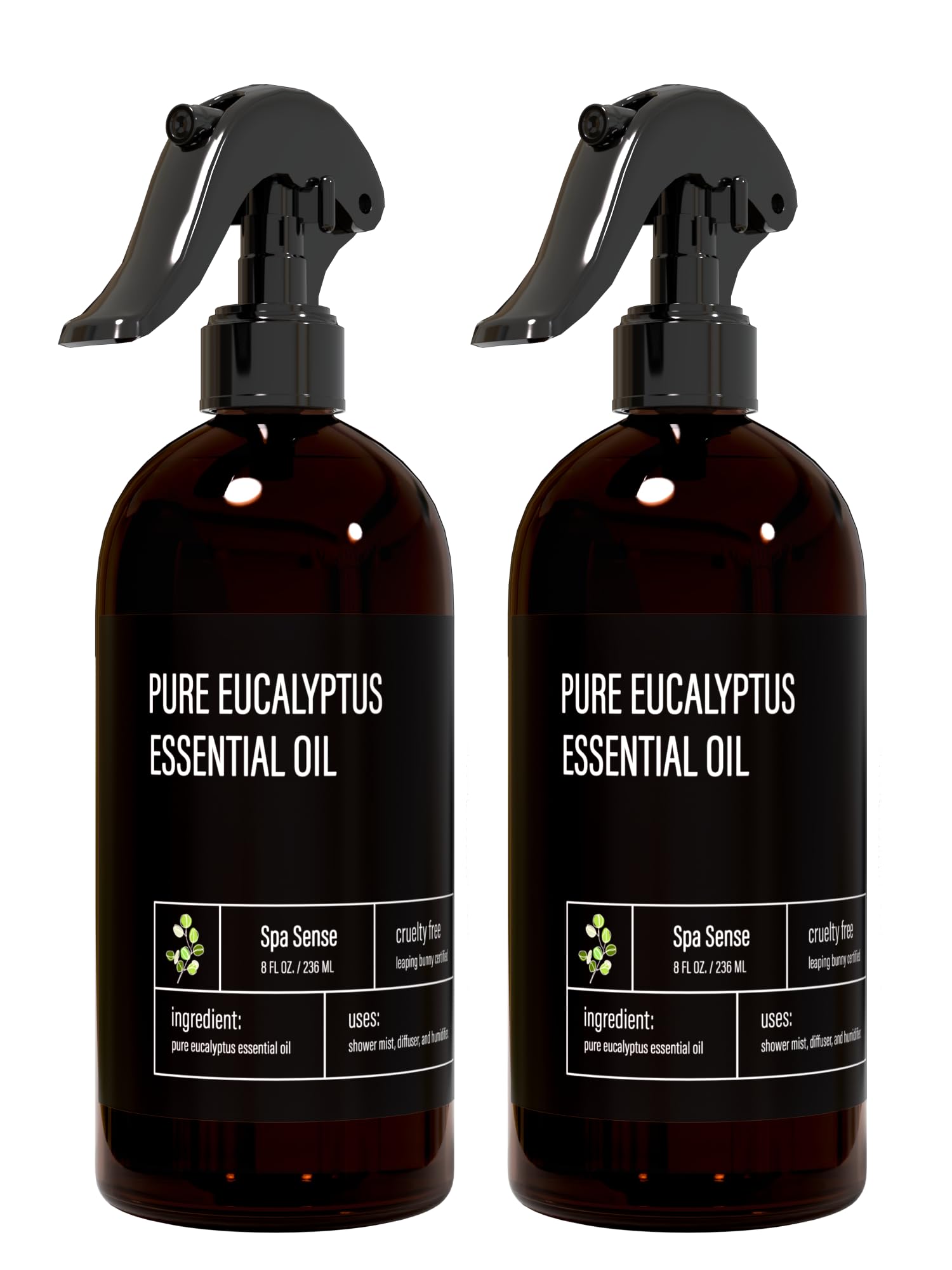 Spa Sense Pure Eucalyptus Shower Mist bottle front view