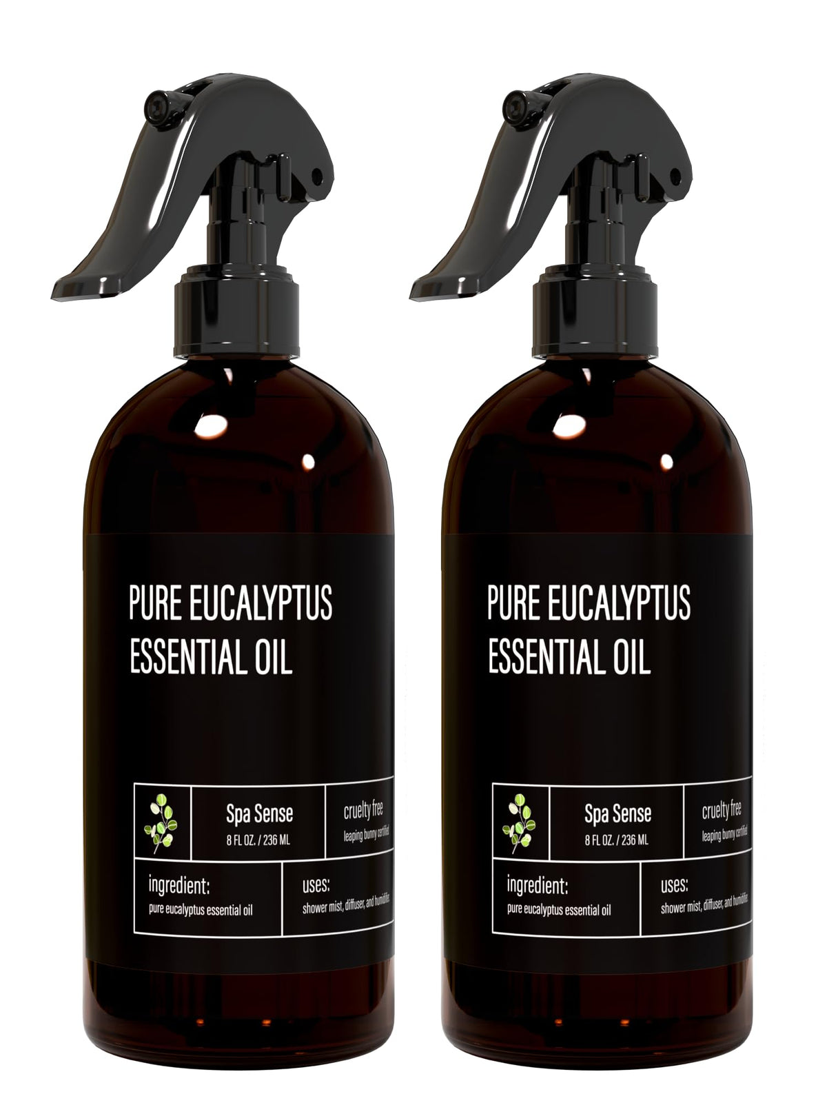 Spa Sense Pure Eucalyptus Shower Mist bottle front view