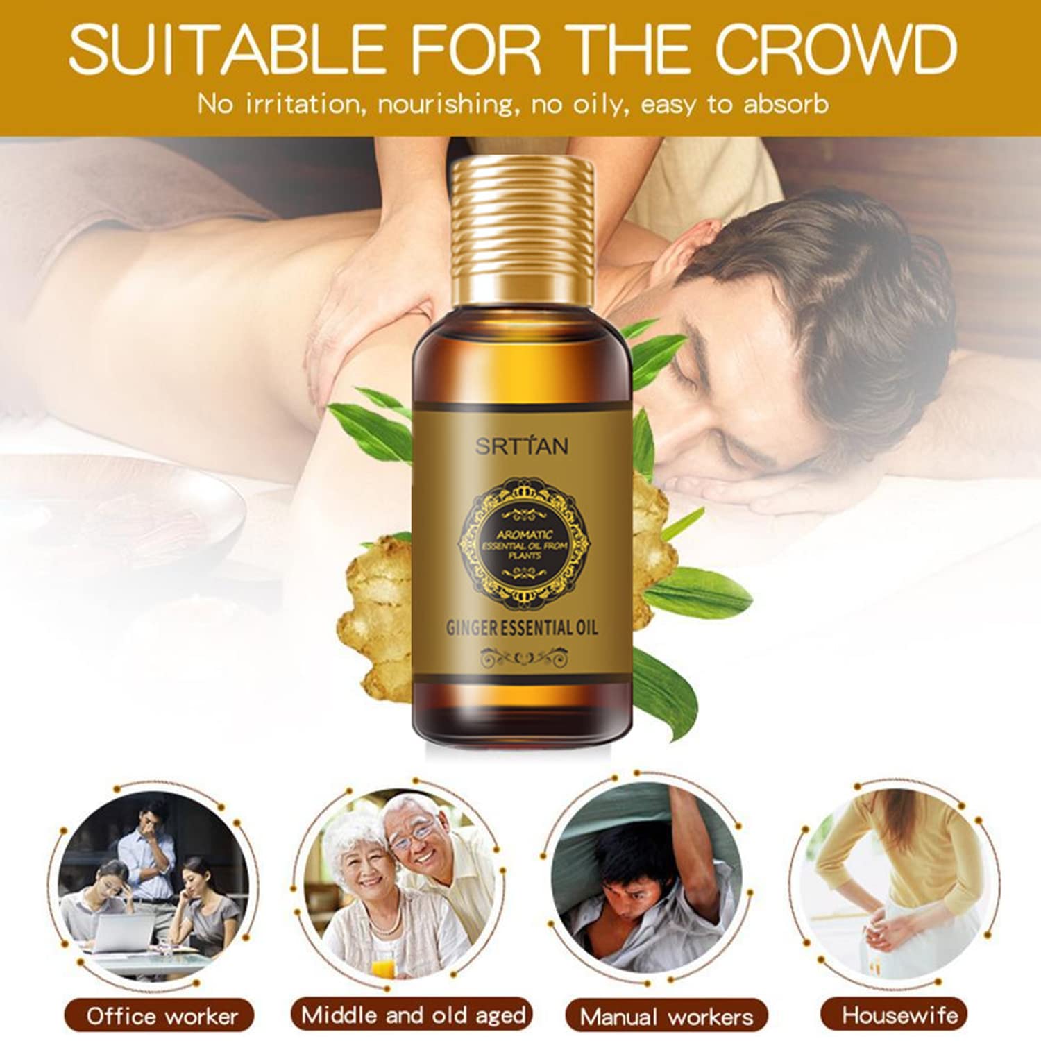 Spa use ginger oil for massage
