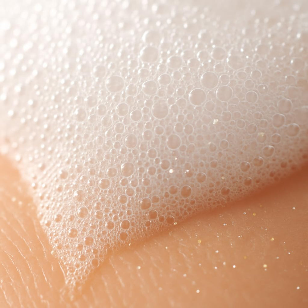 Paraben-free label on SpaScriptions bottle emphasizes a clean, skin-friendly formula.