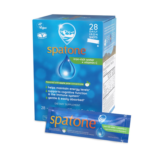 Spatone Apple-flavored liquid iron sachets – 28-day supply