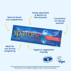 Spatone original flavor iron sachet packaging