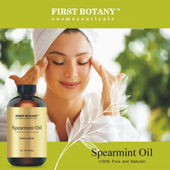 Packaging image of spearmint essential oil bottle