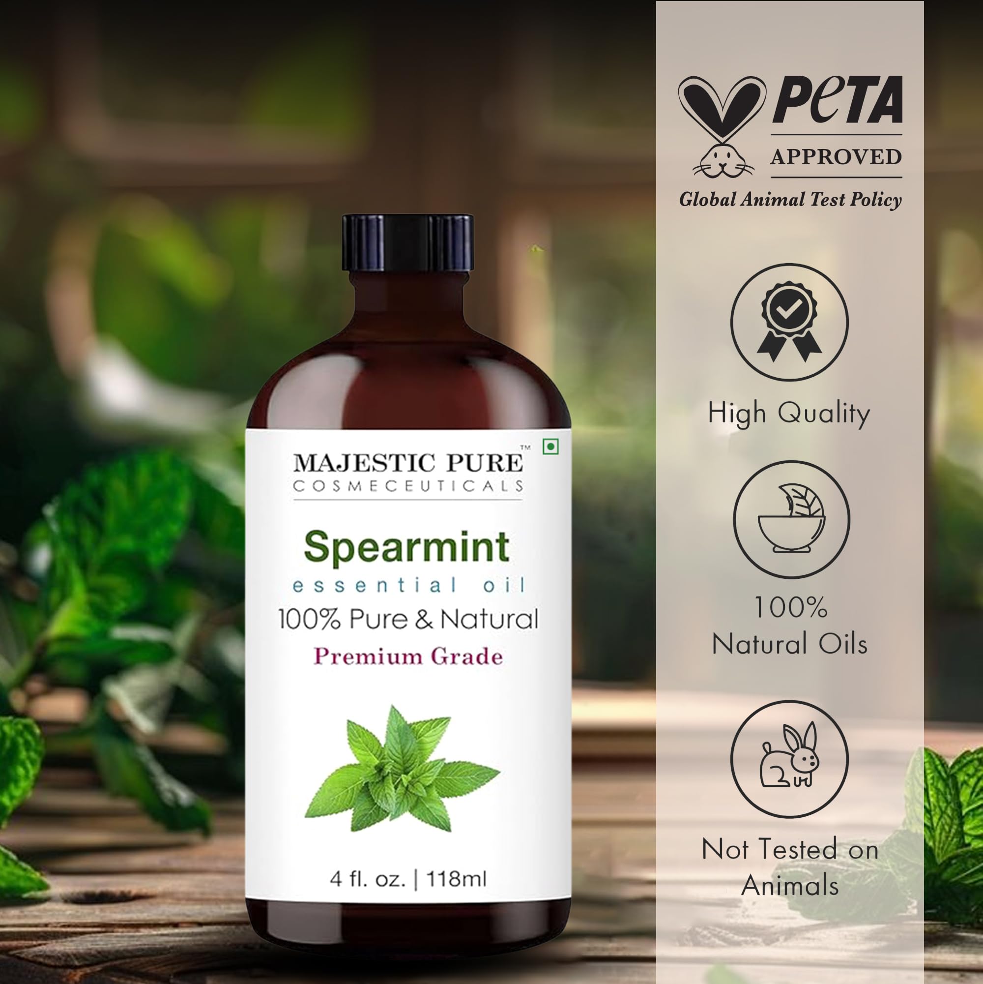 Spearmint essential oil being used in a diffuser
