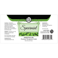 Spearmint essential oil in a diffuser for aromatherapy