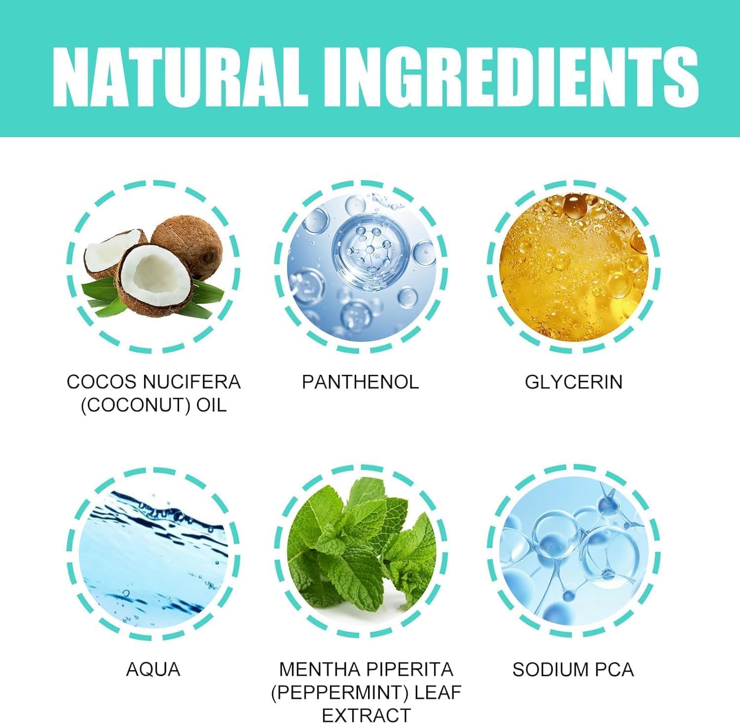 Close-up of cold-pressed coconut oil and spearmint leaves