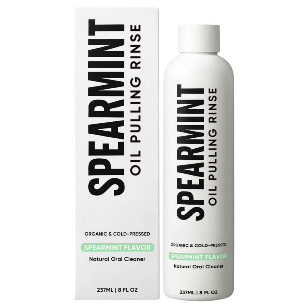 Spearmint Oil Pulling Rinse bottle 8 oz – front view