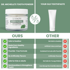 Spearmint and wintergreen essential oils in tooth powder