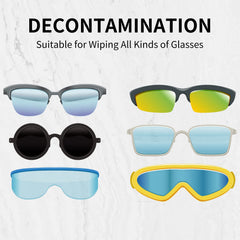 Black mini microfiber eyeglasses cleaner brush