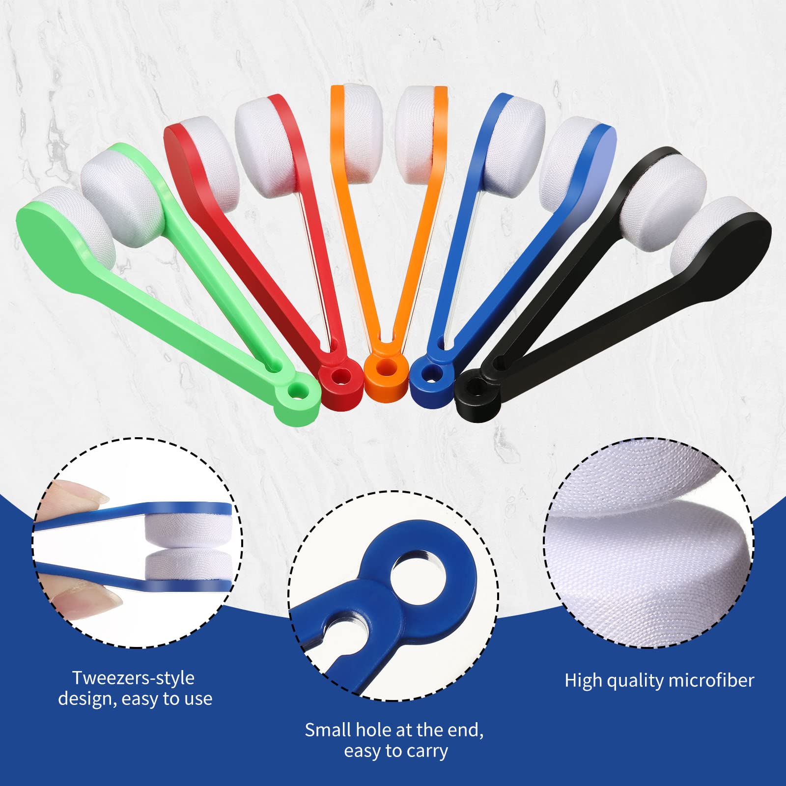 Yellow mini microfiber eyeglasses cleaner brush