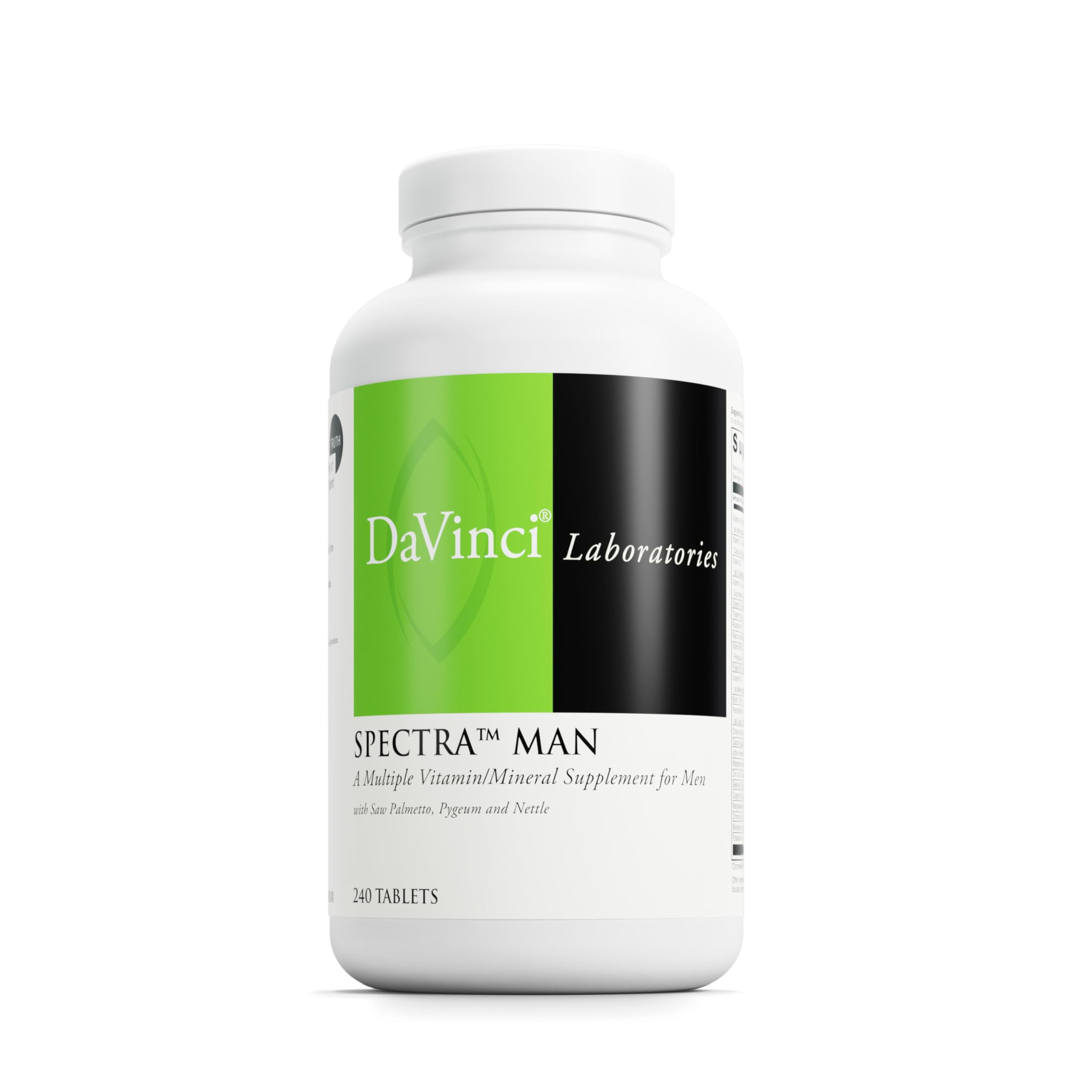 Front view of DAVINCI Labs Spectra Man bottle