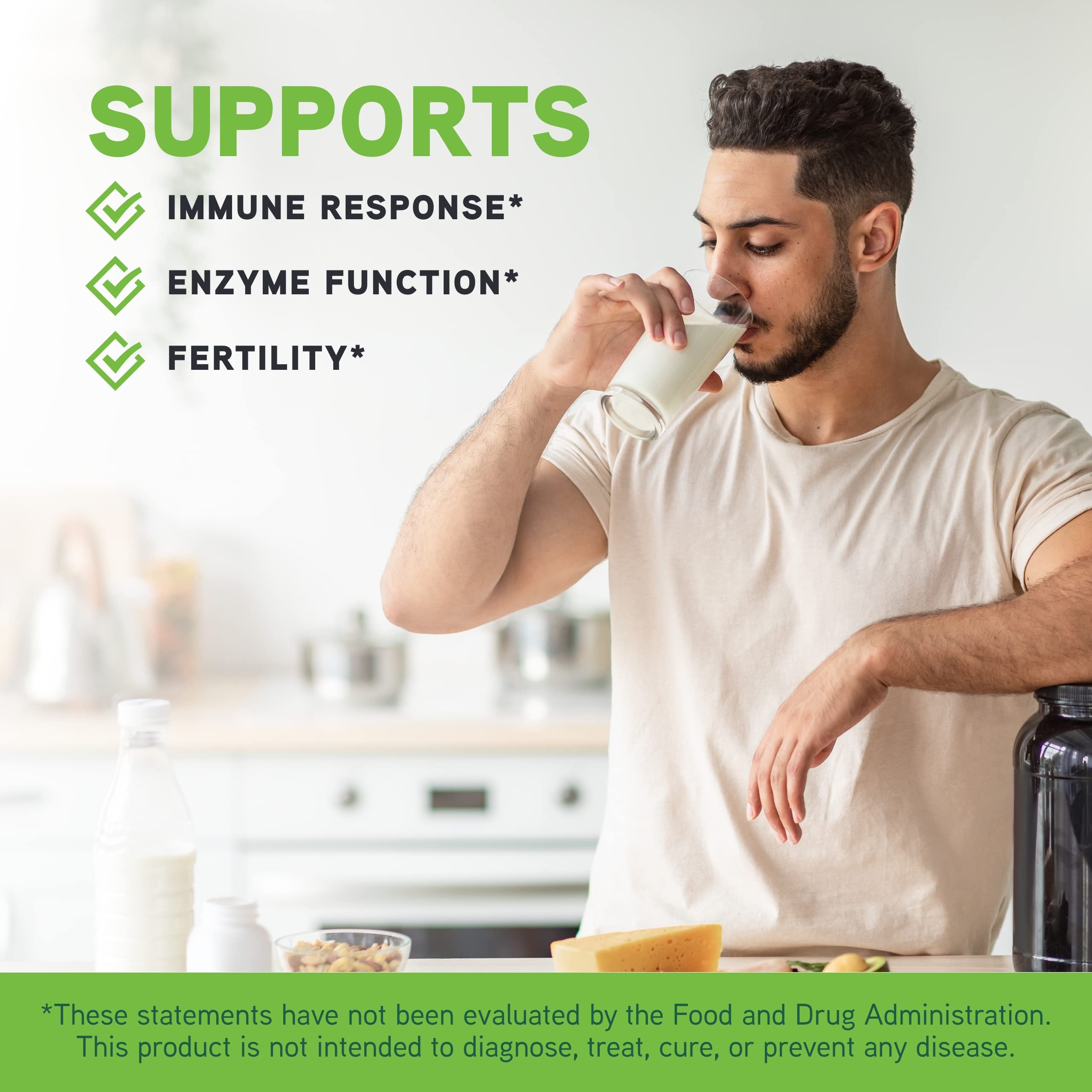 Spectra Man key nutrients and vitamins chart