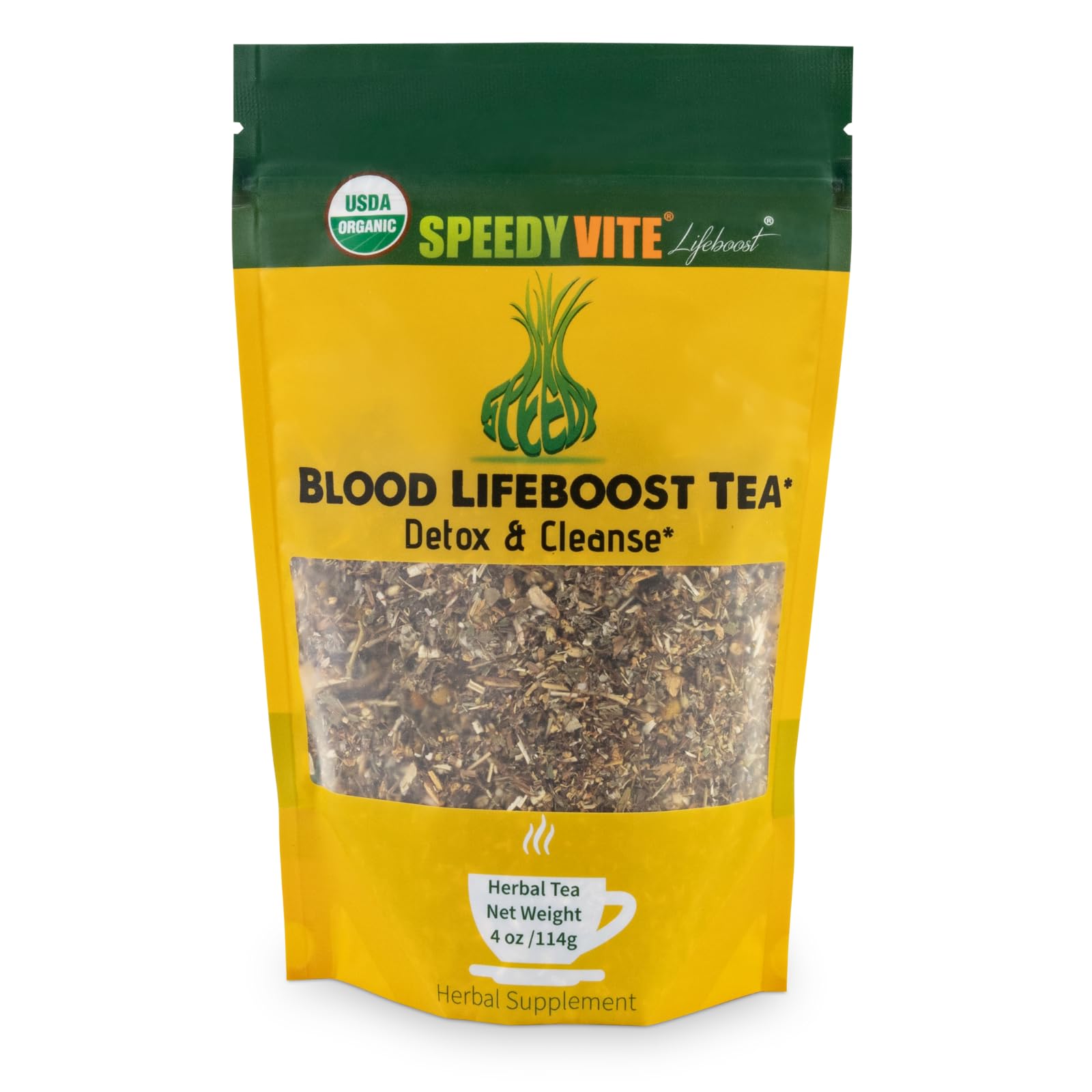 Packaged SpeedyVite Blood Lifeboost Tea box