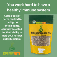 Close-up of key ingredients: Echinacea, Elder Flower, Hysop, Raspberry Leaf
