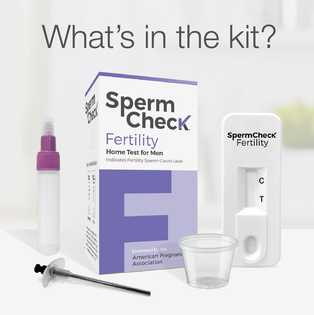 User performing the at-home SpermCheck test in private setting