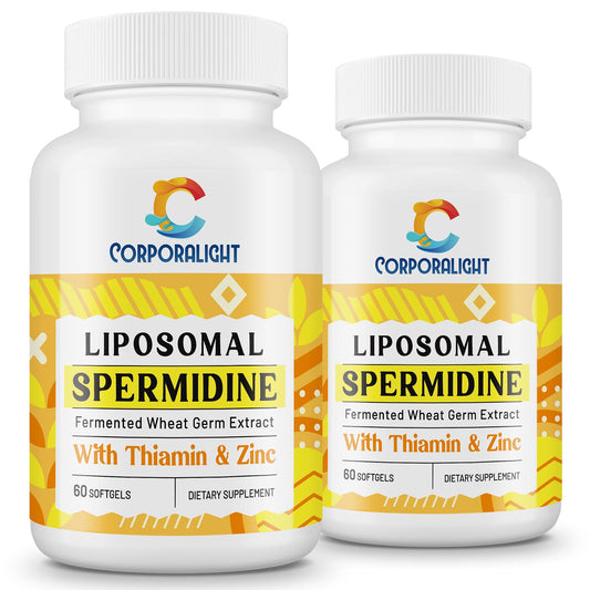 Front view of 30mg spermidine softgel with liposomal delivery